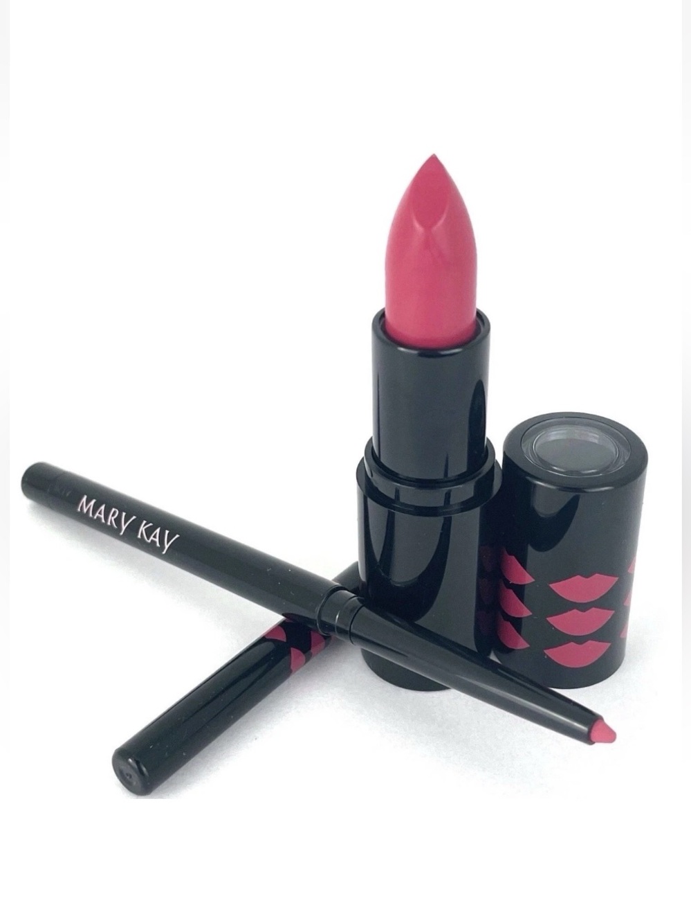 NEW Mary Kay PINK ROSE AX16 Pink Lipstick and Lip Liner Duo